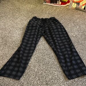 Spyder Men's Black and Gray Checkered Joggers